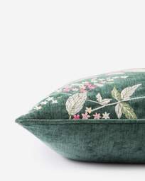 Embroidered Floral Blossoms Cushion Green - JD Williams - Size: 45X45CM - thumbnail 4
