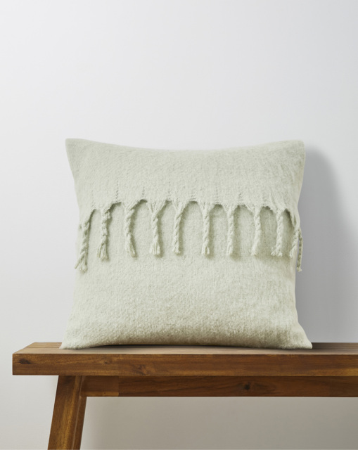 Faux Mohair Fringed Cushion SEA Foam - JD Williams - Size: 43X43 - image 1