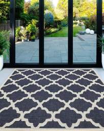 Trellis Gel Flatweave Rug Navy - Homemaker - Size: 120X160 - thumbnail 4