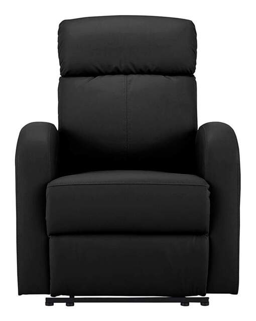 Ramsey Faux Leather Recliner Chair Black - JD Williams - image 1