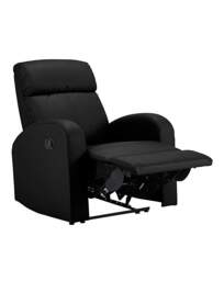 Ramsey Faux Leather Recliner Chair Black - JD Williams - thumbnail 2