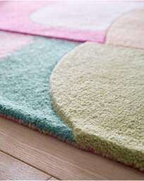 Retro Deco Woollen Rug Pink - Origins - Size: 120X170 - thumbnail 4