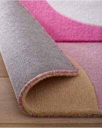 Retro Deco Woollen Rug Pink - Origins - Size: 120X170 - thumbnail 2