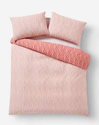 Hallie Stripe Pink Duvet Set Pink/White - JD Williams - Size: DOUBLE - thumbnail 4