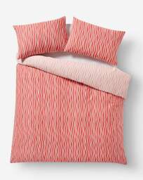 Hallie Stripe Pink Duvet Set Pink/White - JD Williams - Size: DOUBLE - thumbnail 5