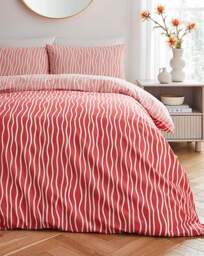 Hallie Stripe Pink Duvet Set Pink/White - JD Williams - Size: DOUBLE - thumbnail 2