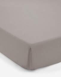 Pure Cotton 200TC 30cm Fitted Sheet Grey - JD Williams - Size: DOUBLE - thumbnail 2
