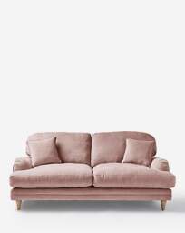 Azra Chenille 3 Seater Sofa Blush - JD Williams - thumbnail 3