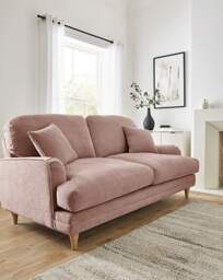 Azra Chenille 3 Seater Sofa Blush - JD Williams - thumbnail 1