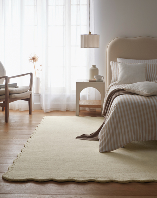 Scalloped Elsie Hand-Tufted Woollen Rug Cream - Origins - Size: 200X290 - image 1