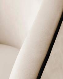 Camille Piped Accent Chair Nat/Black - Joanna Hope - thumbnail 2