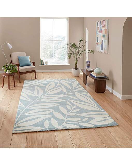 Catherine Lansfield Sorral Leaves Rug Blue - Catherine Lansfield - Size: 80X150 - image 1