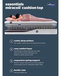 Silentnight Miracoil CushionTop Mattress - Silentnight - Size: SINGLE - thumbnail 3