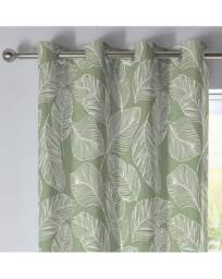 Fusion Matteo Eyelet Curtains Green - Dreams & Drapes - Size: 117 x 137cm - thumbnail 3