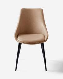Etta Faux Leather Pair of Dining Chairs Mink - JD Williams - thumbnail 2