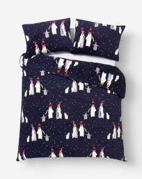 Penguin Fleece Duvet Set Midnight - At Home Collection - Size: SINGLE - thumbnail 4