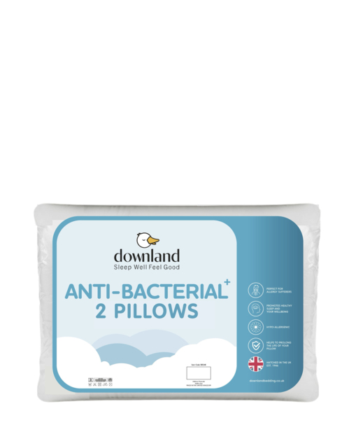 Anti-Bacterial Pack of 2 Pillows - At Home Collection - Size: PAIR - image 1