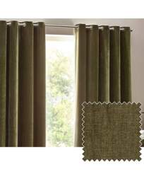 Yard Heavy Chenille Eyelet Curtains Olive - Yard - Size: 117 x 183cm - thumbnail 3