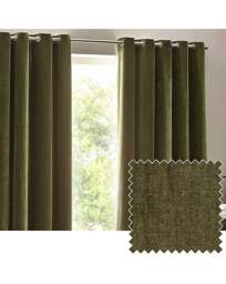 Yard Heavy Chenille Eyelet Curtains Olive - Yard - Size: 117 x 183cm - thumbnail 4
