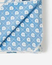 Reversible Floral Fleece Throw White/Blue - JD Williams - Size: 130X150 - thumbnail 3