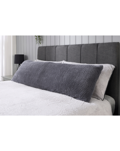Waffle Fleece Bolster Cushion Charcoal - Huggleland - Size: EACH - image 1