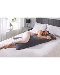 Waffle Fleece Bolster Cushion Charcoal - Huggleland - Size: EACH - thumbnail 3