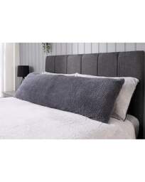 Waffle Fleece Bolster Cushion Charcoal - Huggleland - Size: EACH - thumbnail 1
