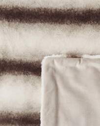 Stripe Animal Printed Faux Fur Throw Grey - JD Williams - Size: 120X150 - thumbnail 2