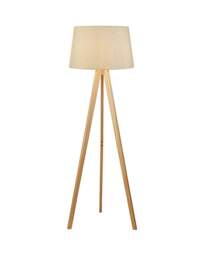Wooden Tripod Floor Lamp Natural - Searchlight - thumbnail 2