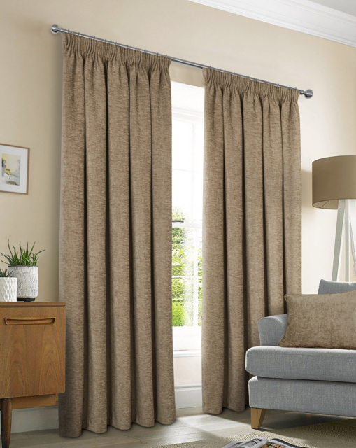 Sundour Washington Pencil Pleat Curtains Earth - Size: 168 x 229cm - image 1