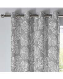 Fusion Matteo Eyelet Curtains Grey - Dreams & Drapes - Size: 228 x 183cm - thumbnail 2