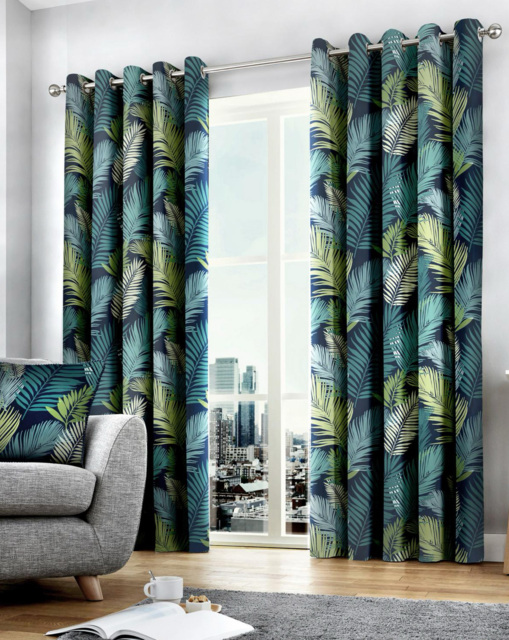 Tropical Eyelet Curtains in Multi Multi - Fusion - Size: 168 x 229cm - image 1