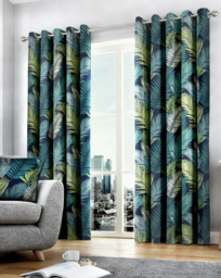 Tropical Eyelet Curtains in Multi Multi - Fusion - Size: 168 x 229cm - thumbnail 1