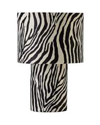Nessa Zebra Velvet Table Lamp Monochrome - ValueLights - thumbnail 5