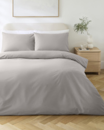 Non Iron Plain Dye Duvet Cover Mink - JD Williams - Size: S KING - thumbnail 1