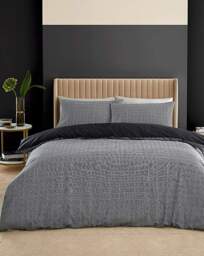CL Artemis Greek Key Duvet Set Black - Catherine Lansfield - Size: DOUBLE - thumbnail 5