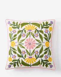 Callie Embroidered Floral Cushion Multi - JD Williams - Size: 45X45 - thumbnail 2