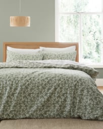 Bianca Shadow Leaves Duvet Set GRN Green - Bianca - Size: DOUBLE
