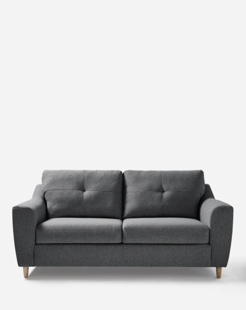 Baxter Fabric 3 Seater Sofa Charcoal - image 1