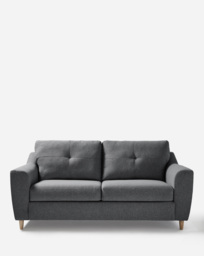 Baxter Fabric 3 Seater Sofa Charcoal - thumbnail 1