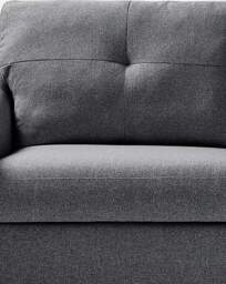 Baxter Fabric 3 Seater Sofa Charcoal - thumbnail 2