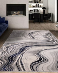 Dusk Watercolour Rug Navy - Homemaker - Size: 140X200