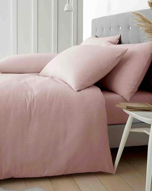 Catherine Lansfield Cotton Duvet Set Pink - Catherine Lansfield - Size: SINGLE - image 1
