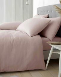 Catherine Lansfield Cotton Duvet Set Pink - Catherine Lansfield - Size: SINGLE - thumbnail 1