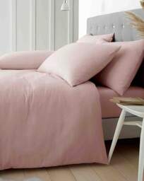 Catherine Lansfield Cotton Duvet Set Pink - Catherine Lansfield - Size: SINGLE - thumbnail 1