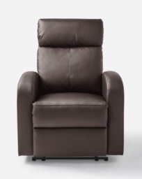 Ramsey Faux Leather Recliner Chair Brown - JD Williams - thumbnail 1