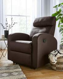 Ramsey Faux Leather Recliner Chair Brown - JD Williams - thumbnail 3