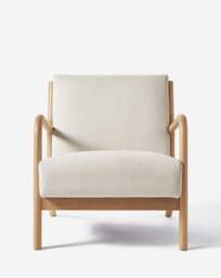 Fletcher Wooden Armchair Natural - JD Williams - thumbnail 2