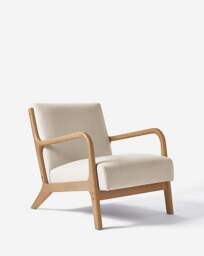 Fletcher Wooden Armchair Natural - JD Williams - thumbnail 3