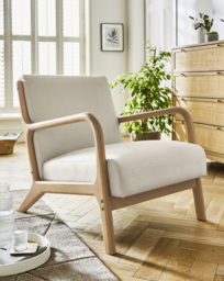 Fletcher Wooden Armchair Natural - JD Williams - thumbnail 1
